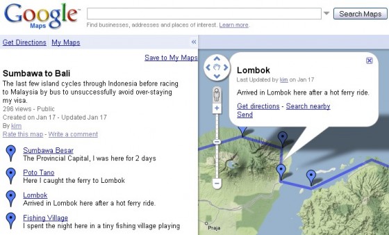 Google Maps - User Created Content (Travel Paths) Google Maps - User Created Content (Travel Paths)
