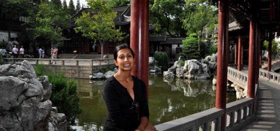 Yu Garden - Shanghai, China Manali taking a break in Yu Garden.
