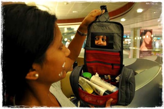 Manali Getting Ready In Changi Airport