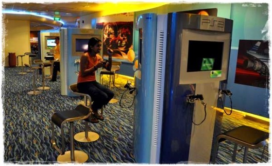 Manali Playing Video Games In Changi Airport