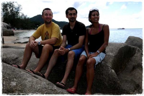 Manali, Kunal and Terry on Rock