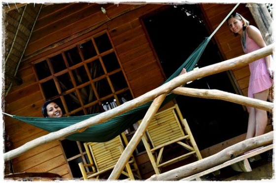 Manali and Becca At Angel Hut's