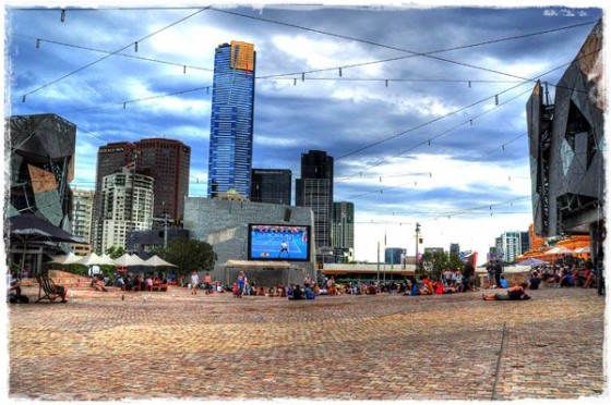 Australian Open Live On The Big Screen - Federation Square, Melbourne
