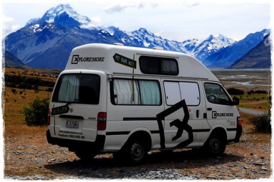 Campervan at Mount Cook Our Awesome Campervan - home for 5 weeks!