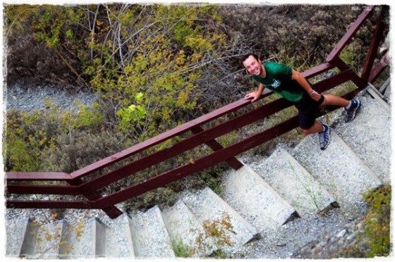 Climbing the Stairs back to the summit
