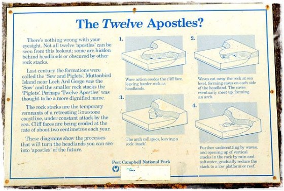 Twelve Apostles Sign - Great Ocean Road, Australia